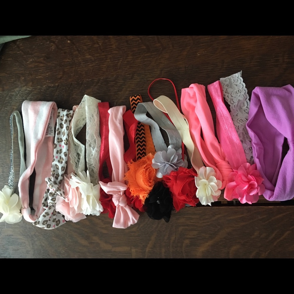 Lot of 15 baby girl headbands